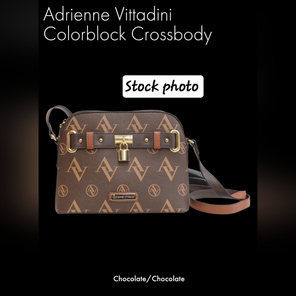 Adrienne Vittadini Signature Collection Domed Crossbody With Lock.